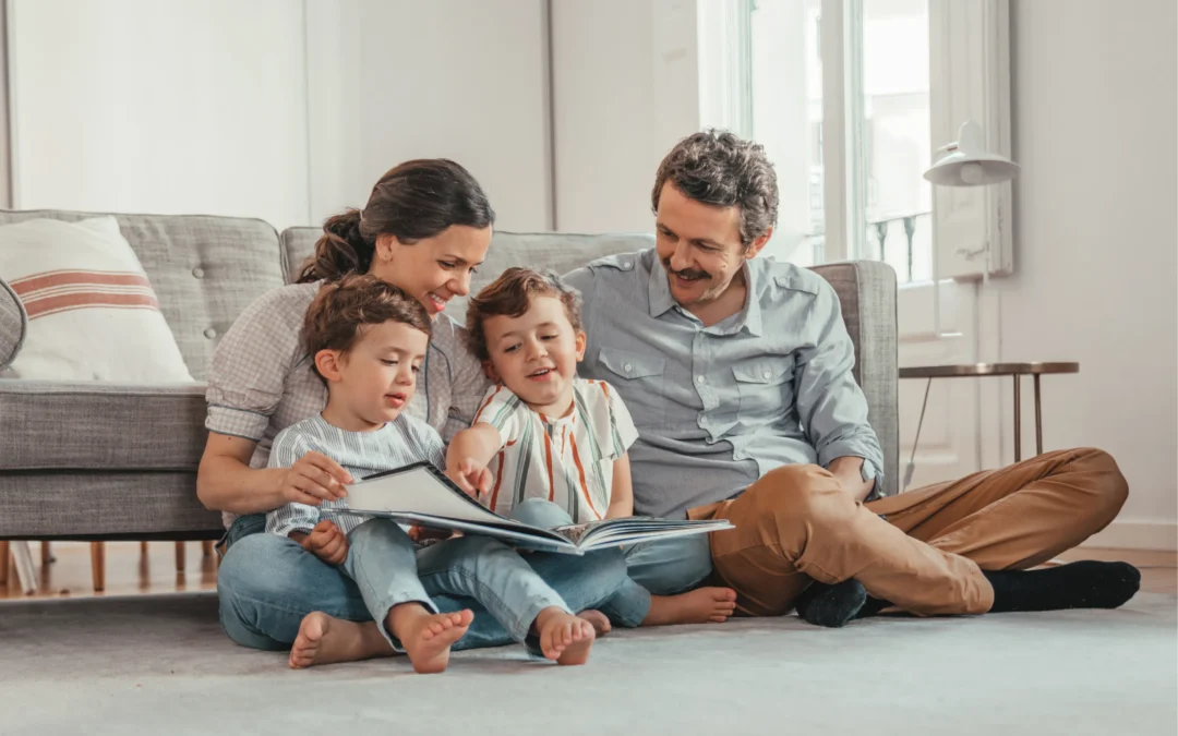 How To Keep Your Home Comfortable - family reading a book in their living room