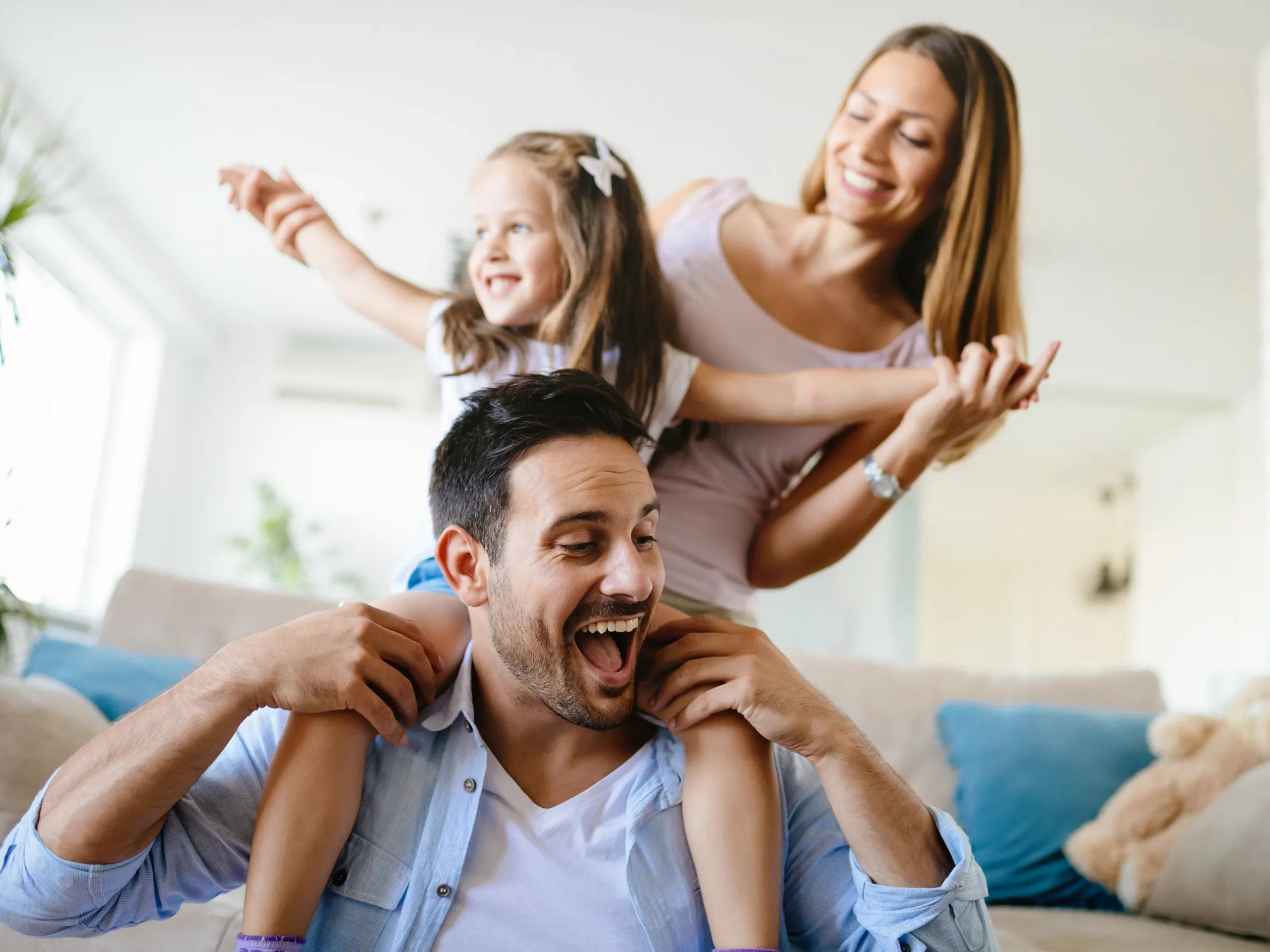 family enjoying clean indoor air quality